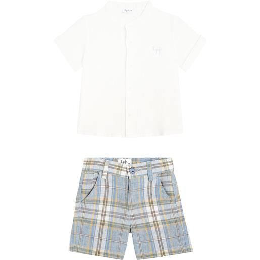 Il Gufo baby - camicia e shorts in lino