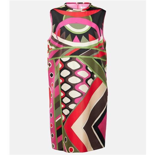 Pucci abito corto vivara in twill di seta