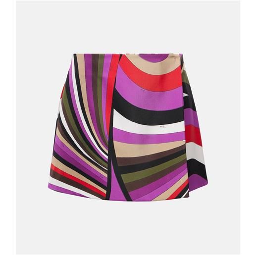 Pucci minigonna iride in seta