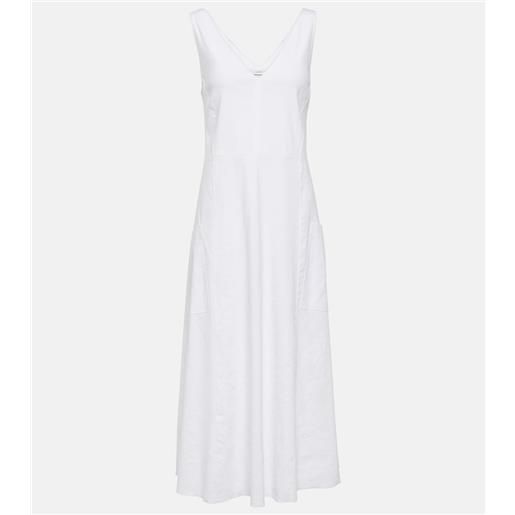 Vince abito midi in misto lino
