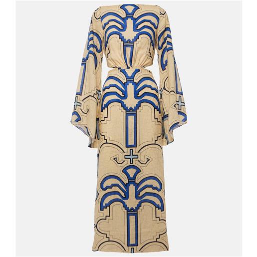 Johanna Ortiz abito midi in lino