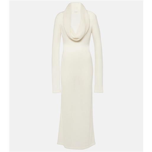 Magda Butrym abito lungo in maglia di misto alpaca