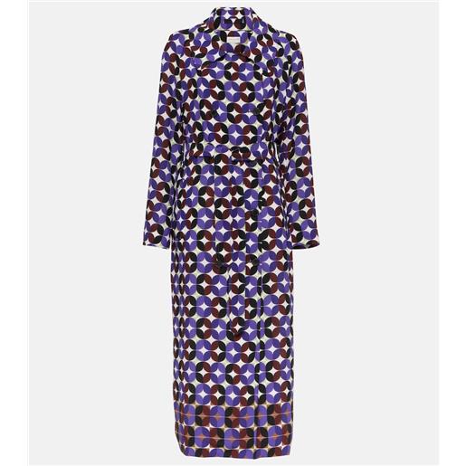 Dries Van Noten trench doppiopetto con stampa