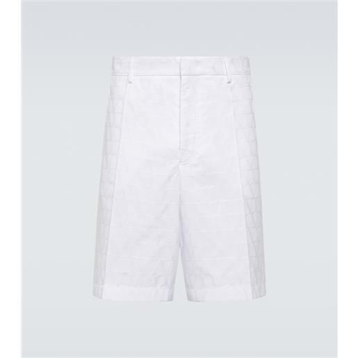 Valentino shorts in popeline di cotone jacquard