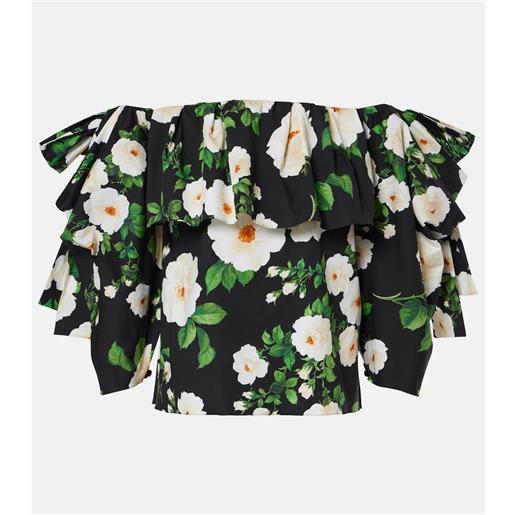 Carolina Herrera top con scollo bardot