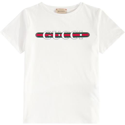 Gucci Kids t-shirt in jersey di cotone con logo