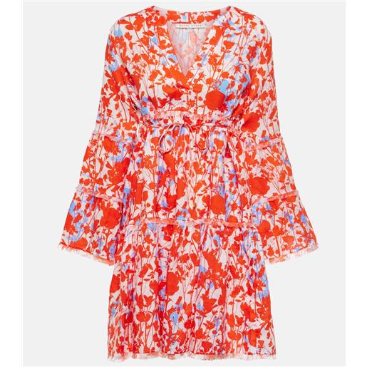 Heidi Klein caftano deia in lino con stampa