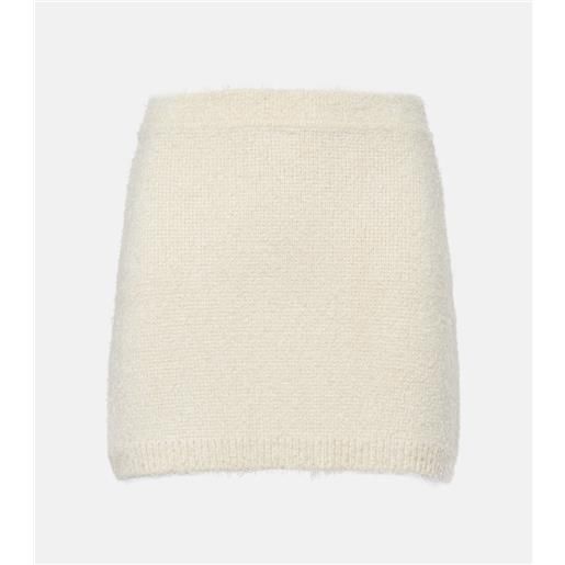 Khaite minigonna darrion in seta e cashmere