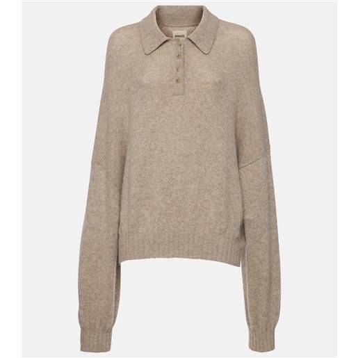 Khaite polo rene in cashmere