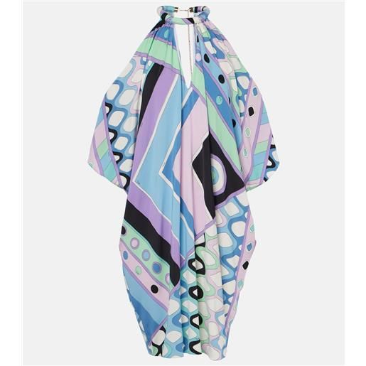 Pucci caftano vivara in satin con stampa