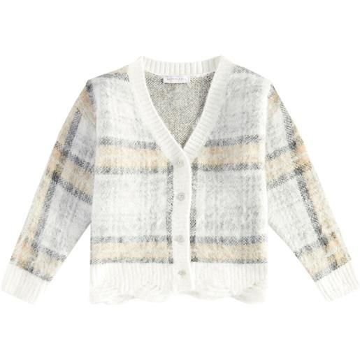 Monnalisa cardigan a quadri