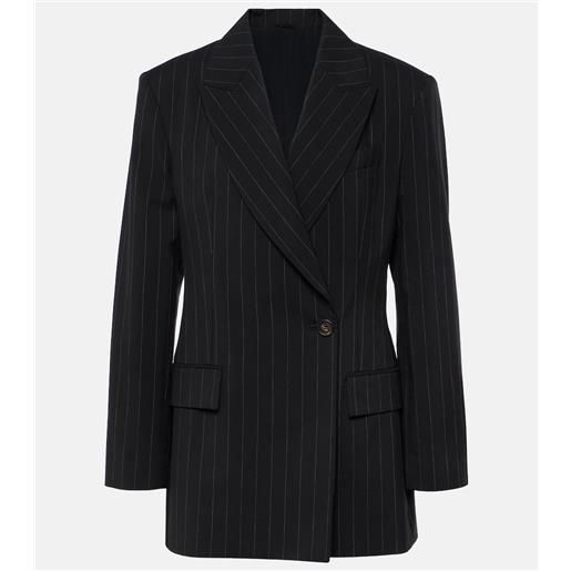 Brunello Cucinelli blazer in lana e cotone a righe