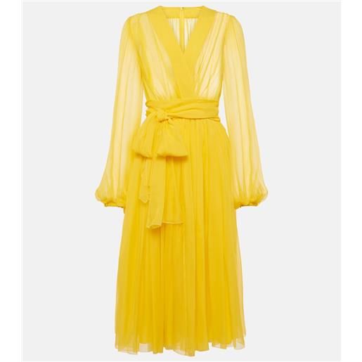 Dolce&Gabbana abito midi in chiffon di seta