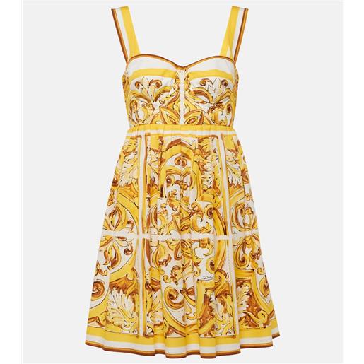 Dolce&Gabbana abito corto majolica in popeline di cotone