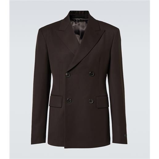 Prada blazer in gabardine di lana vergine
