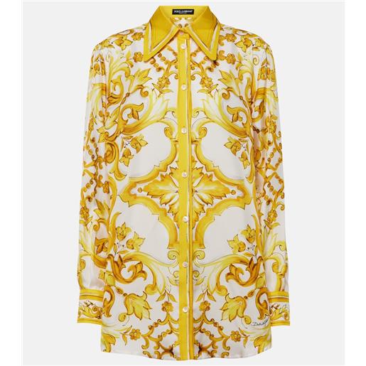Dolce&Gabbana camicia majolica in twill di seta