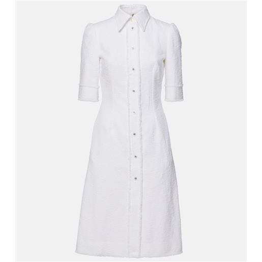 Dolce&Gabbana abito midi in tweed di misto cotone