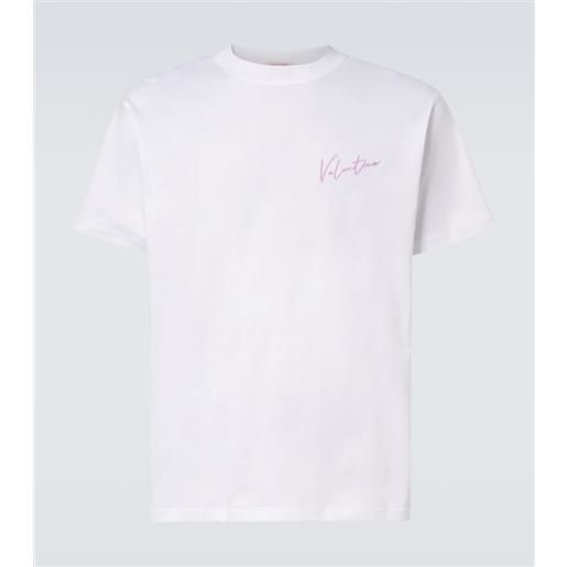 Valentino t-shirt in jersey di cotone con logo