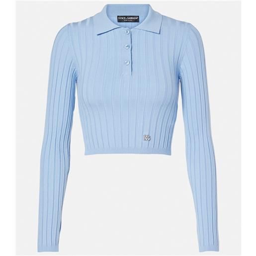Dolce&Gabbana polo cropped a coste