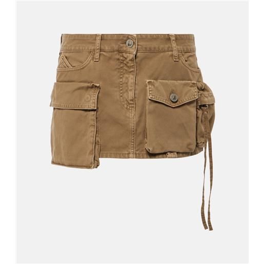 The Attico minigonna cargo di jeans fay