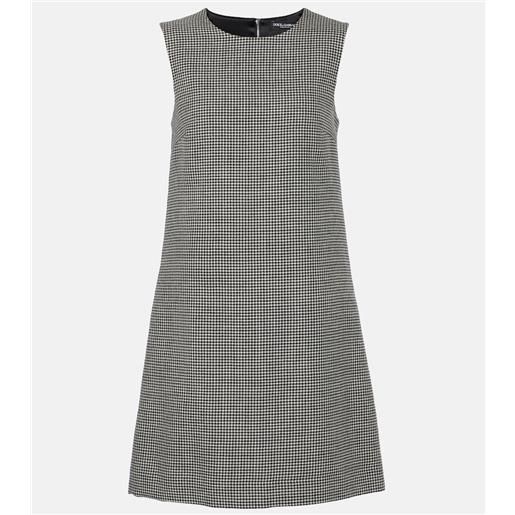 Dolce&Gabbana abito corto in lana pied-de-poule