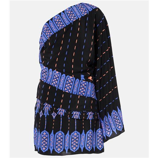 Johanna Ortiz abito corto monospalla in seta