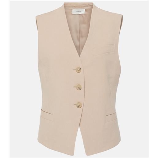 Vince gilet in misto lino