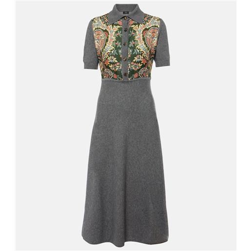Etro abito midi con seta