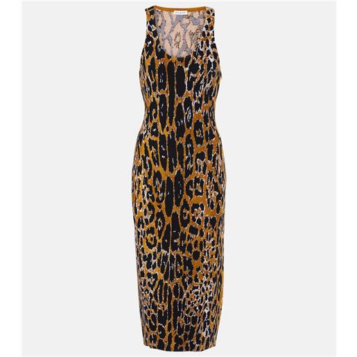 Alaia alaïa abito midi in jacquard