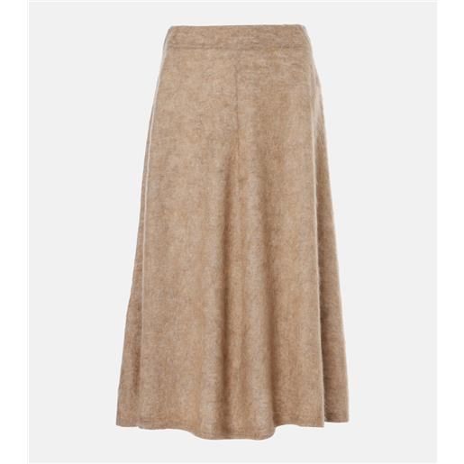 Brunello Cucinelli gonna midi in misto lana e cashmere