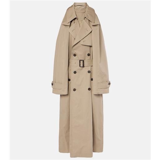 Balenciaga abito midi suspended trench in twill