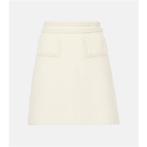 Giambattista Valli minigonna in tweed di misto lana a vita alta