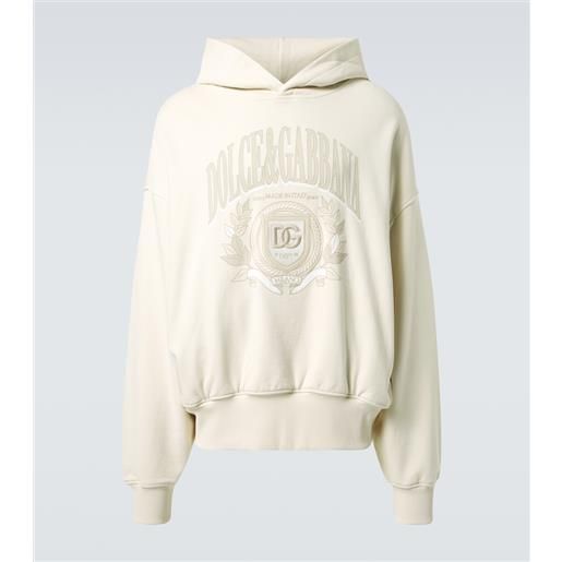 Dolce&Gabbana felpa in jersey di cotone con ricamo