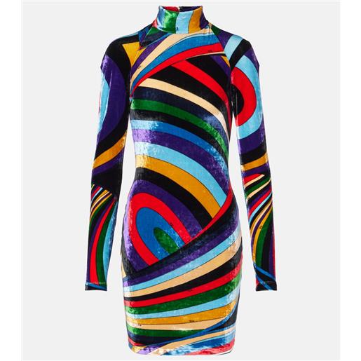 Pucci abito corto iride in velluto