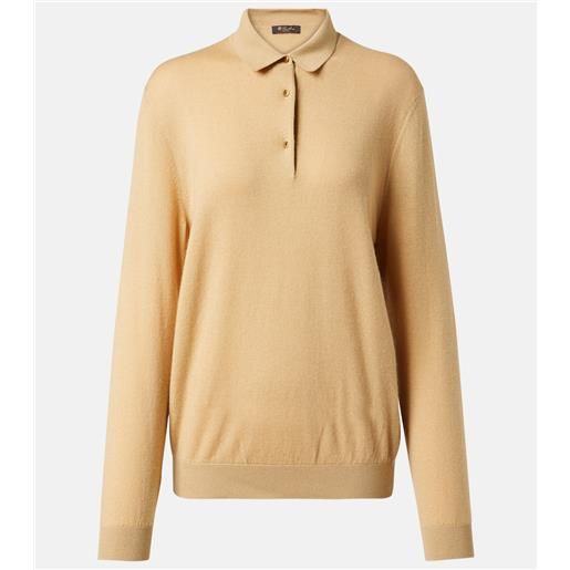 Loro Piana pullover polo luciole in misto cashmere