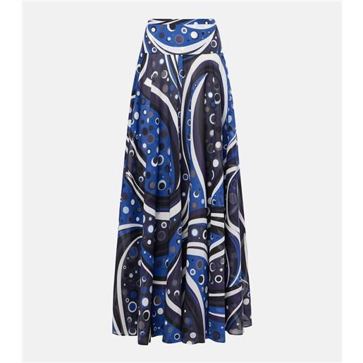Pucci gonna lunga in mussola di cotone con stampa