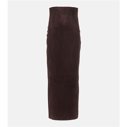Khaite gonna lunga loxley in suede