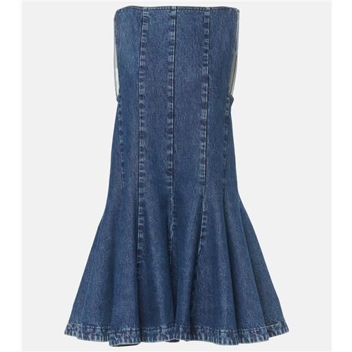 Khaite abito corto di jeans mags