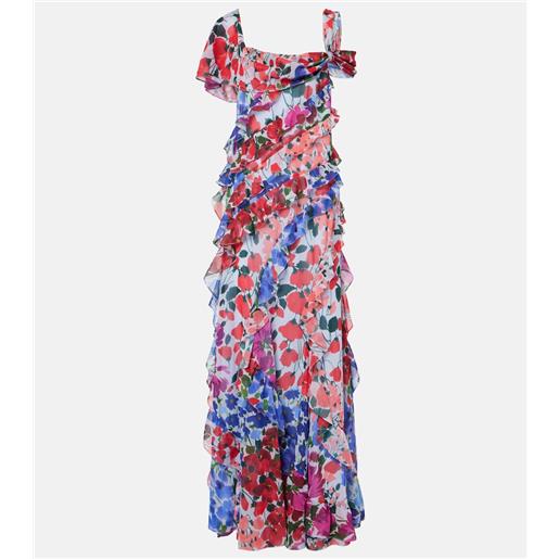 Carolina Herrera abito lungo in chiffon