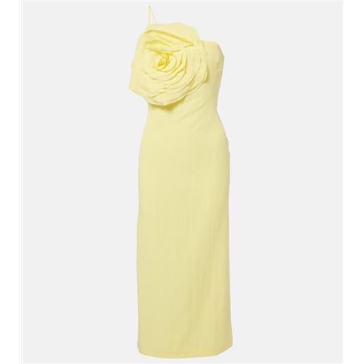 Blumarine abito midi con applicazione floreale
