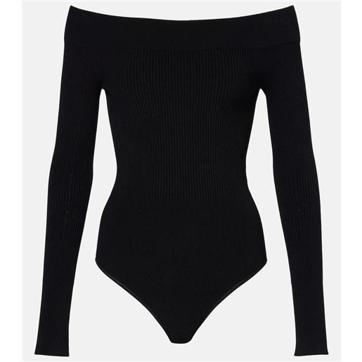 Alaia alaã¯a body con scollo bardot