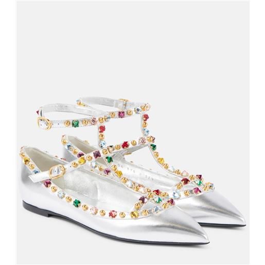 Valentino Garavani ballerine rockstud in pelle