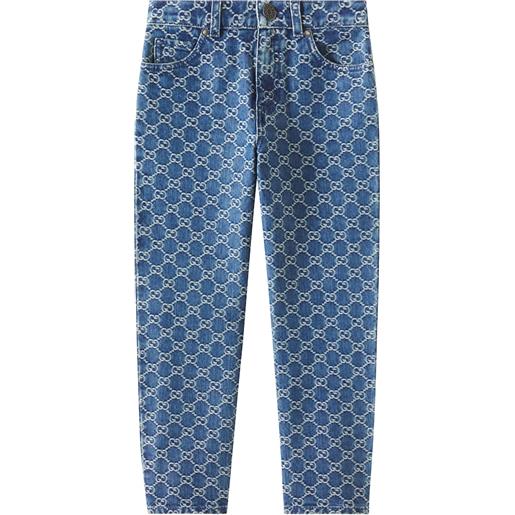 Gucci Kids jeans regular in denim jacquard gg