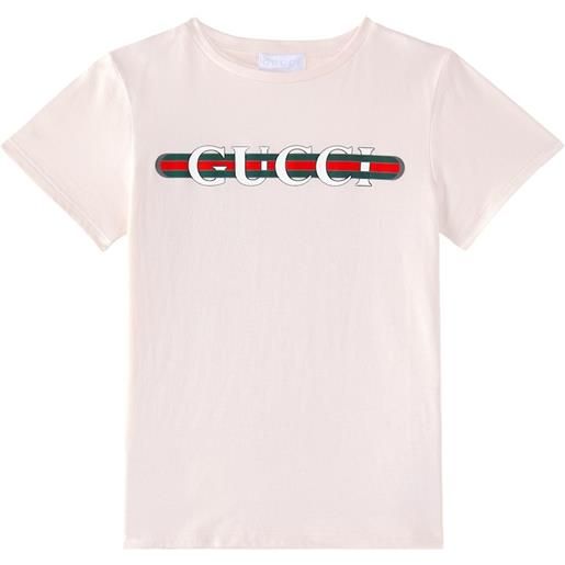 Gucci Kids t-shirt in jersey di cotone con logo