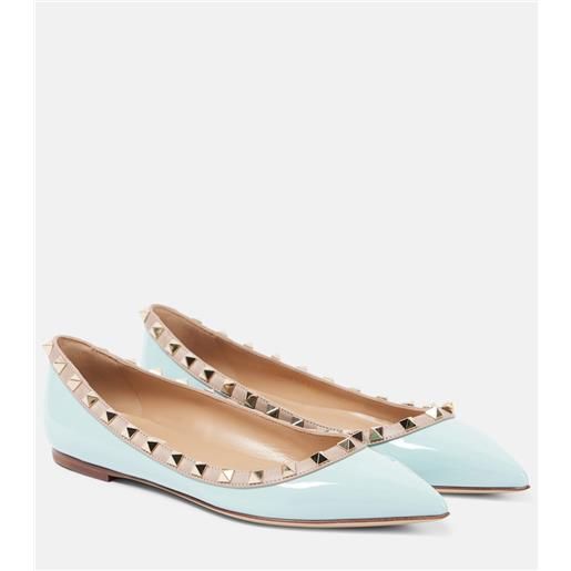 Valentino Garavani ballerine rockstud in vernice