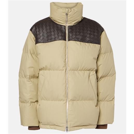 Bottega Veneta piumino con pelle