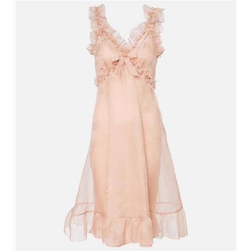 Alessandra Rich abito corto in organza di seta