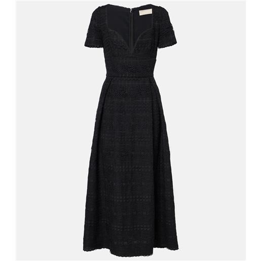 Elie Saab abito midi in pizzo macramã¨