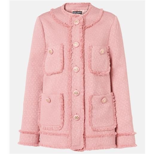 Dolce&Gabbana giacca dg in tweed di misto lana