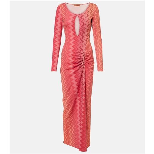 Missoni abito midi con lamé a zig zag